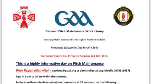 Pitch Maintenance Seminar