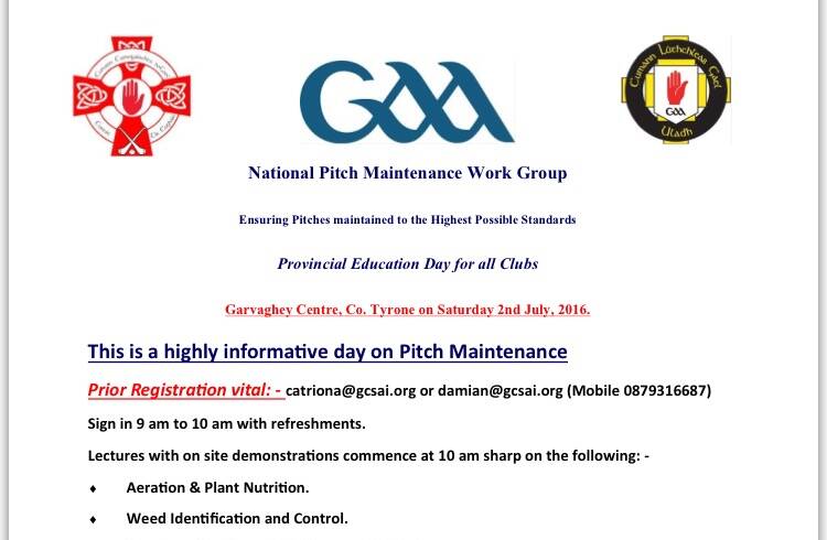 Pitch Maintenance Seminar