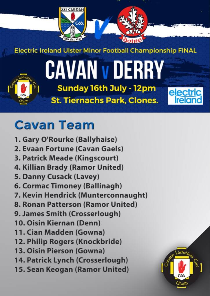 Minor Panel for Ulster Final
