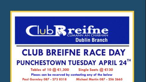 Limited places remaining for Club Breifne Raceday