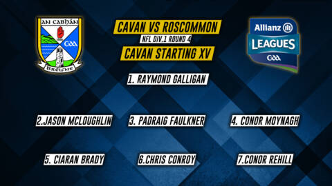 Cavan Panel to play Roscommon