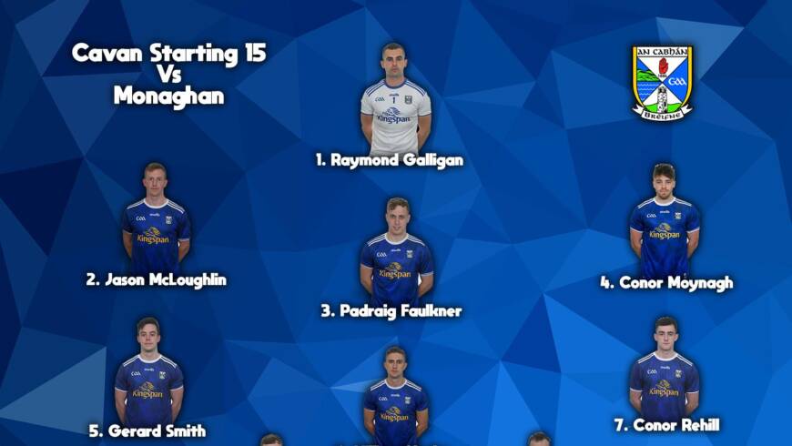 Cavan Team to play Monaghan