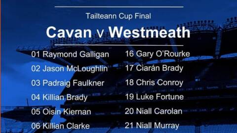 Cavan Panel and Management team for Tailteann Cup Final