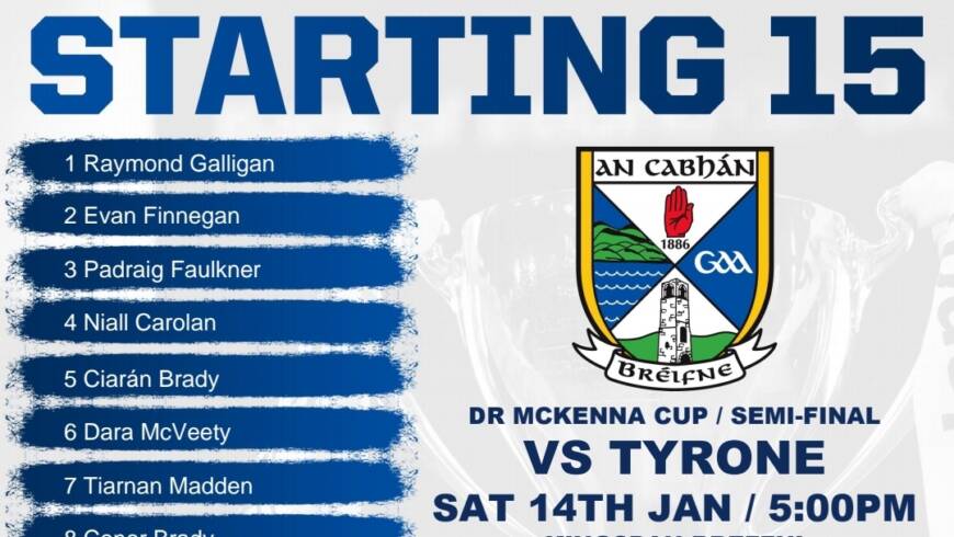 Team news ahead of Bank of Ireland Dr McKenna Cup Semi-Final V Tyrone GAA