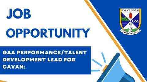 Job Opportunity: GAA Performance/Talent Development Lead in County Cavan