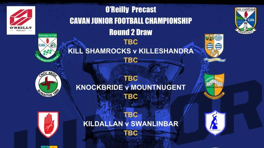 O’Reilly Precast Junior Football Championship Round 2 Draw