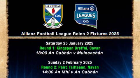 Allianz Football League Rionn 2 Fixtures 2025