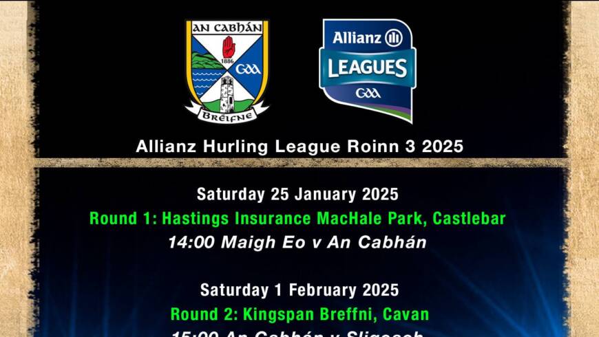 Allianz Hurling League Rionn 3 Fixtures 2025