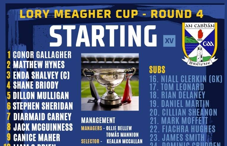 Cavan Hurling Team named for Lory Meagher Cup v Longford