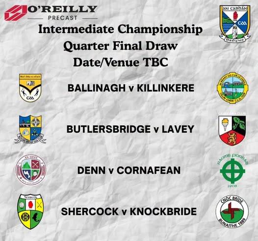 IFC Quarter Final Draw