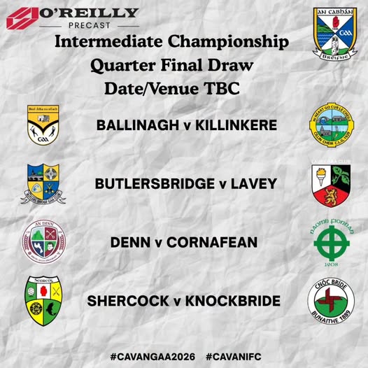 IFC Quarter Final Draw